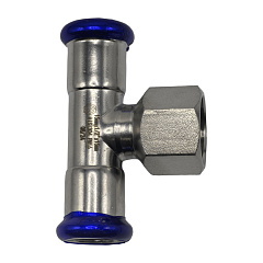 Пресс-тройник MVI из нержавеющей стали 35х1/2 с переходим на внутреннюю резьбу