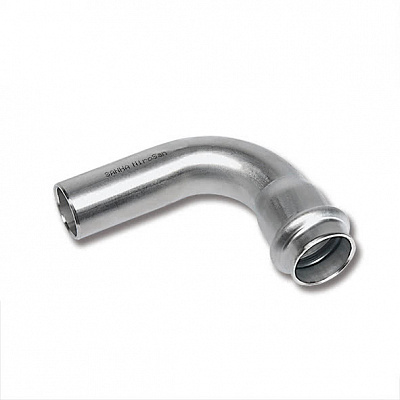 Отвод Sanha 9001A, 90 гр. ВПр-НПр, нержавеющая сталь, 15