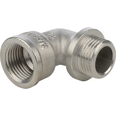 Угольник Stout с упором внутренняя/наружная резьба никелированный 3/8, арт. SFT-0016-000038