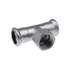 Тройник KAN-therm пресс с внутренней резьбой INOX нерж. 35х1х35
