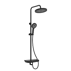 Душевая система IDDIS со смесителем и верхним душем, черный матовый, SpaHome