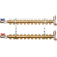Коллектор Stout распределительный из латуни без расходомеров 1/3/4x12, SMB 0468 000012