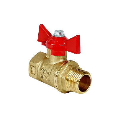 Кран шаровый Valfex N/P59 для ВОДЫ 1 1/4 ВР/НР ручка-бабочка, латунный 11Б27фт1М