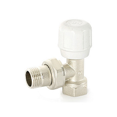 Вентиль ручной UNI-FITT угловой HВ 1/2 никелированный с разъёмным соединением