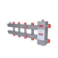 Гидроразделитель с коллектором VALTEC горизонтальный, 5 контуров, до 70 кВт (VTc.100.SH.070605)