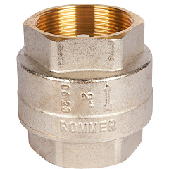 Клапан обратный Rommer пружинный муфтовый 2 дюйма с пластиковым седлом