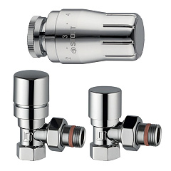 Комплект клапанов термостатических Stout Design хром, угловой 1/2 (SVTDK-0002-000015C)