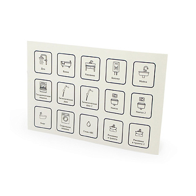 Комплект маркировочных наклеек UNI-FITT Водоснабжение (2 листа)