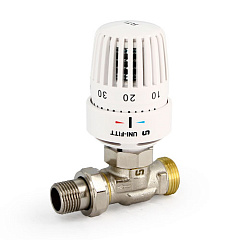 Ограничитель температуры UNI-FITT обратного потока теплоносителя НВ 1/2 х 3/4 ЕК с разъёмным соединением,никель