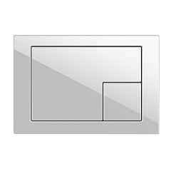 Кнопка смыва Cersanit CORNER, пластик белый матовый