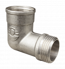 Уголок Valfex никелированный с переходом на наружную резьбу ВР-НР 1/2
