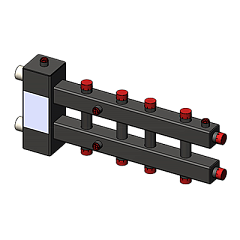 Гидроразделитель с коллектором горизонтальный ZOTA , до 70 кВт, 5 контуров