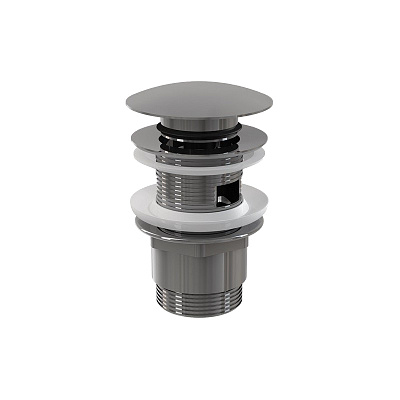 Выпуск с переливом, металл, большая пробка, хром Alcaplast 1 1/4 Click-clack