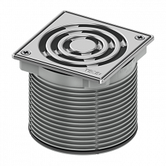 Декоративная решетка TECE TECEdrainpoint S, 100 мм, с фиксаторами, в стальной рамке