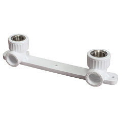 Планка Valfex полипропиленовая с водорозетками 20х1/2 в.р., белый