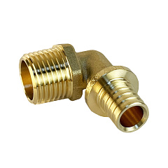 Угольник Valfex надвижной с переходом на НР для труб РЕ-Х и PE-RT 25(3,5) х 3/4 дюйма