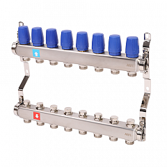 Коллектор MVI из нержавеющей стали в сборе для отопления 8 выходов