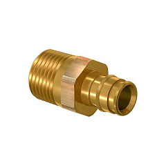 Штуцер Usystems с наружной резьбой латунный для труб PE-Xa 20-R3/4НР, тип 2