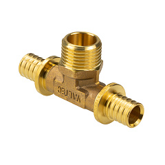 Тройник VALTEC надвижной с переходом на наружную резьбу 16(2,2)х1/2х16(2,2)