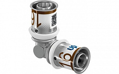 Угольник Uponor S-Press PLUS 90 16 x 16 мм, 10 бар, латунь