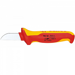 Нож KNIPEX для кабеля VDE, 190 мм, диэлектрический, 2-компонентная рукоятка SB