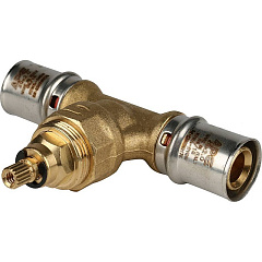 Вентиль Stout с хромированной ручкой 20х20 для металлопластиковых труб прессовой