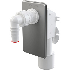 Сифон для стиральной машины под штукатурку, 50 х 23/20 мм, нерж. Сталь Alcaplast APS3