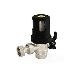 Фильтр-грязеуловитель UNI-FITT магнитный 3/4 для котла, компактный, с прозрачной колбой, пластик