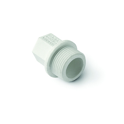 Заглушка полипропиленовая PRO AQUA PP-R резьбовая белая 20 (1/2), арт.PA15508P