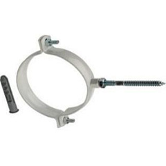 Крепление к стене Rommer D100 белое RAL металлическое ( хомут)