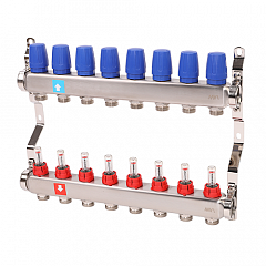 Коллектор MVI из нержавеющей стали в сборе с расходомерами 8 выходов