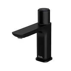 Смеситель для раковины IDDIS с управлением Push Control, Slide, черный, на умывальник