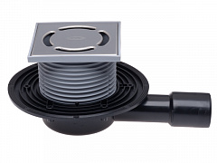 Трап для балконов и террасс горизонтальный HL DN40/50 горизонтальный 123х123мм/115х115мм