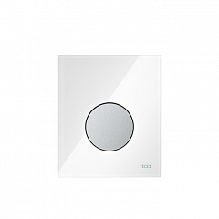 Лицевая панель TECE TECEloop Urinal, стекло, белая, клавиша хром матовый