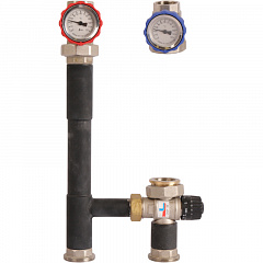 Насосная группа с термостатическим смесительным клапаном (20-40грС) Rommer (20-40 гр) 1 без насоса, RDG-0002-002501