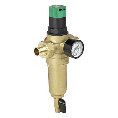 Фильтр промывной Valfex 3/4 с редуктором давления, латунный
