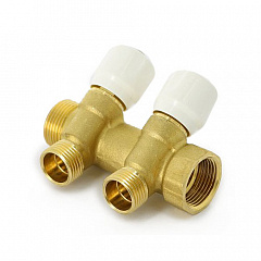 Коллектор UNI-FITT 400G НВ 3/4 2 х 1/2 Н 40 мм с вентилями