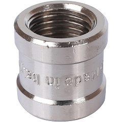 Муфта Stout равнопроходная, никелированная латунь, внутренняя резьба 1/8