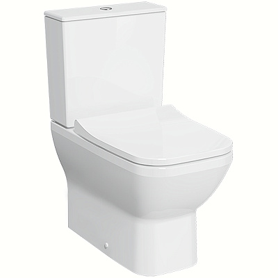 Унитаз напольный Vitra 9833B003-7205 Integra Square Open-Back с тонким сиденьем микролифт