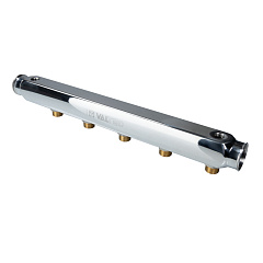 Коллектор VALTEC из нержавеющей стали с межосевым расстоянием выходов 100 мм, 1 1/2 x 5 вых. 3/4 нар.