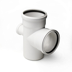Крестовина PRO AQUA Stilte одноплоскостная переходная белая 87,5 градусов 110x110x50 внут.канализация