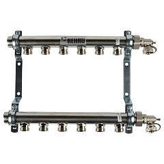 Распределительный коллектор Rehau HLV на 6 групп, нержавеющая сталь