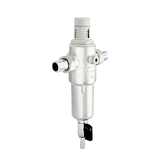 Фильтр промывной UNI-FITT с редуктором давления 1/2 В 1-6 бар PN25 с отверстием под аксиальный манометр 1/4