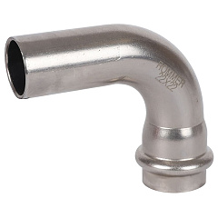 Угольник Rommer пресс 22 однораструбный, 90 градусов ВПр-НПр, нержавеющая сталь