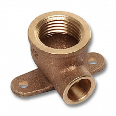 Водорозетка Sanha 4472g настенная, с 2 точками крепежа, бронза, 22x3/4