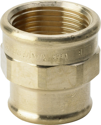 Муфта Viega редукционная Rp 3/8 х Rp 1/4 , бронза, хром, модель 3240
