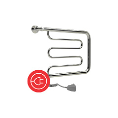 Электрический полотенцесушитель Термодизайн STANDART D (с полкой) (нержавеющая сталь) H=500, W=700