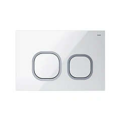 Клавиша смыва IDDIS универсальная, белая, Uniglass, 001