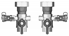 Комплект отсечной арматуры Meibes для подкл.котельного контура и распред.гребенки без воздухоотвод.