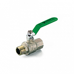 Кран шаровой Tiemme URAGANO 2231V НВ 2 ручка зеленая
